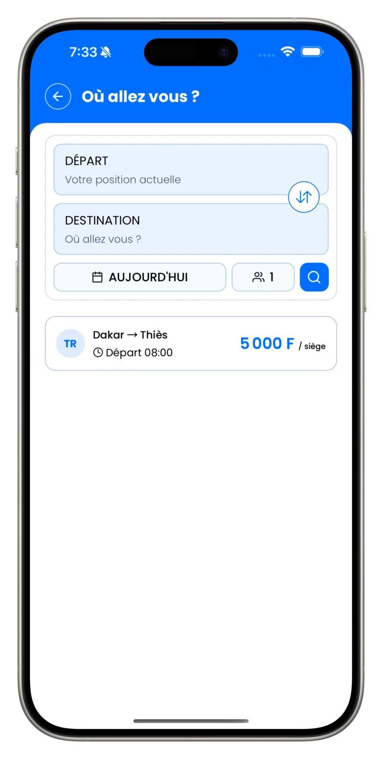 Recherche de trajet dans Ovolan